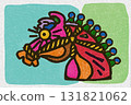 New Year's Card, Art, Colorful, No Greetings, 2026, Reiwa 8, Picasso-esque, Blue Background 131821062