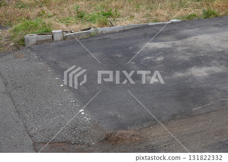 Asphalt, pavement, parking lot, ground, outdoor, grading 131822332
