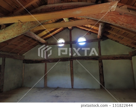 Lighting in the attic of an old house Lighting in the attic of an old house 131822644