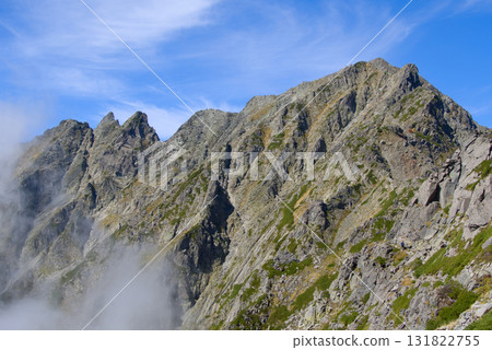 Mount Okuhotaka seen from Tsuri Ridge in the Northern Alps Mount Okuhotaka seen from Tsuri Ridge in the Northern Alps 131822755