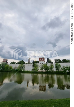 Russian Monastery Reflected in Nizhny Novgorod Water Russian Monastery Reflected in Nizhny Novgorod Water 131825488