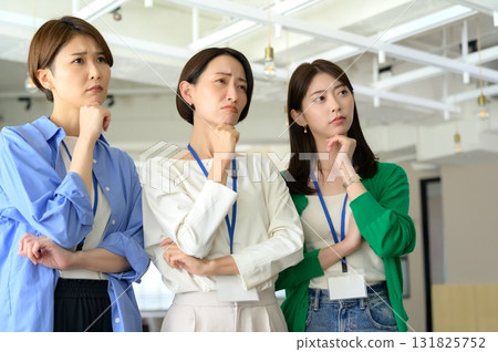 Angry women in line 131825752