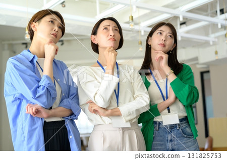 Angry women in line 131825753