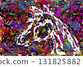 New Year's Card Art Abstract Painting No Greetings Warm Colors 2026 Reiwa 8 Horse Pollock-esque 131825882