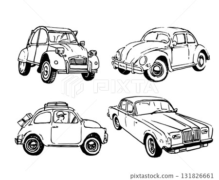 Foreign vintage and classic cars with a retro feel 131826661