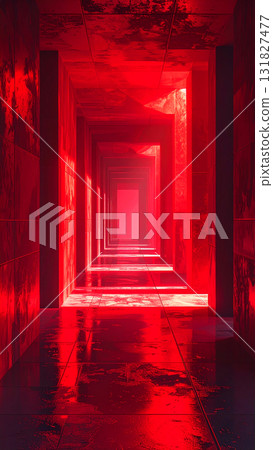 激情紅色走廊 131827477