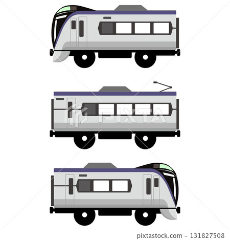 玩具風格 E353 系列火車，3 節車廂組（3 號、2 號和 1 號車廂） 131827508