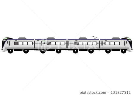 四列玩具式 E353 系列列車連接在一起的向量插圖 四列玩具式 E353 系列列車連接在一起的向量插圖 131827511