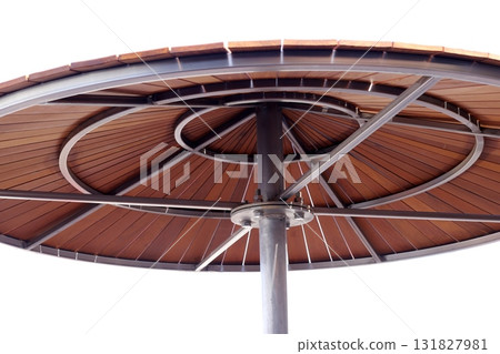 Sun shelter in a city park on the Mediterranean coast. Sun shelter in a city park on the Mediterranean coast. 131827981