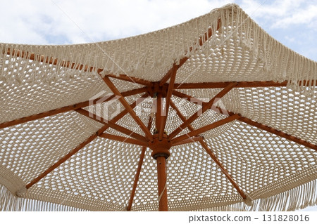 Sun shelter in a city park on the Mediterranean coast. Sun shelter in a city park on the Mediterranean coast. 131828016
