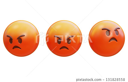 angry expression Emoji 3D Icon angry expression Emoji 3D Icon 131828558