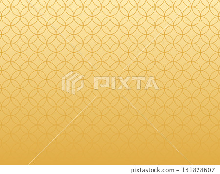 Japanese-style background material: Gold cloisonne pattern gradation 131828607