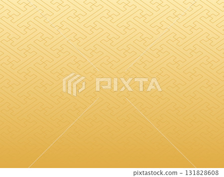 Japanese-style background material: Golden saaya pattern gradation 131828608