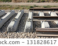 Close-up of the railway in Israel. 131828617