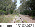 Close-up of the railway in Israel. 131828621
