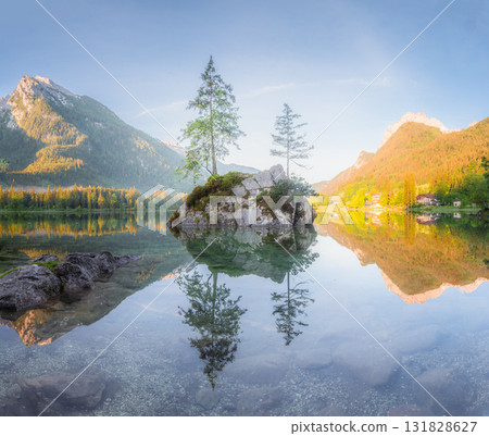 View of Hintersee lake in Berchtesgaden National Park Bavarian Alps, Germany View of Hintersee lake in Berchtesgaden National Park Bavarian Alps, Germany 131828627
