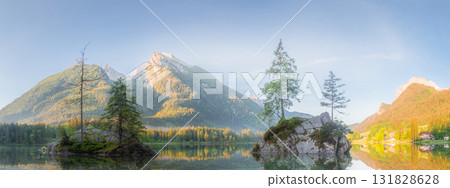 View of Hintersee lake in Berchtesgaden National Park Bavarian Alps, Germany View of Hintersee lake in Berchtesgaden National Park Bavarian Alps, Germany 131828628