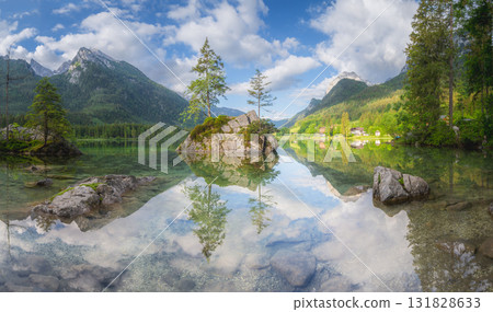 View of Hintersee lake in Berchtesgaden National Park Bavarian Alps, Germany 131828633