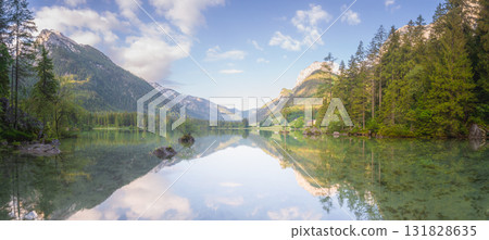 View of Hintersee lake in Berchtesgaden National Park Bavarian Alps, Germany View of Hintersee lake in Berchtesgaden National Park Bavarian Alps, Germany 131828635