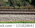 Close-up of the railway in Israel. 131828641