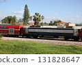 Close-up of the railway in Israel. 131828647