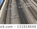 Close-up of the railway in Israel. 131828648