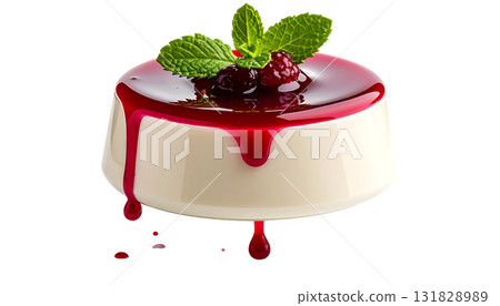 精緻的甜點,融化的奶凍和芬芳的藍莓醬 | 無背景,透明PNG 精緻的甜點,融化的奶凍和芬芳的藍莓醬 | 無背景,透明PNG 131828989