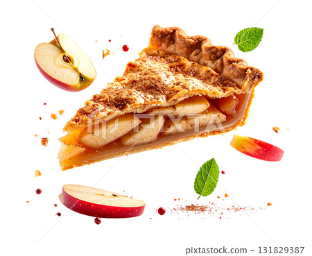 Fragrantly baked apple pie | No background, transparent PNG 131829387