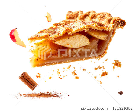 香噴噴的烤蘋果派 | 無背景，透明PNG 131829392