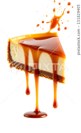 融化的起司蛋糕 | 無背景,透明PNG 融化的起司蛋糕 | 無背景,透明PNG 131829405