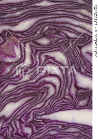 Layers of a red cabbage Layers of a red cabbage 131829705