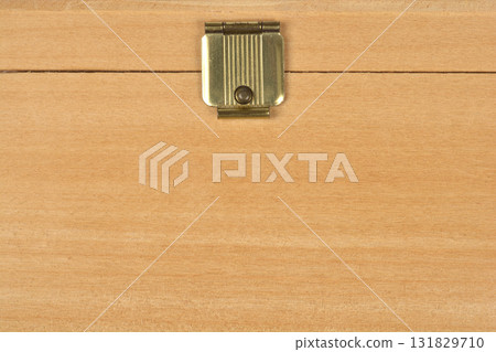 Brass Clasp on Wooden Box Brass Clasp on Wooden Box 131829710