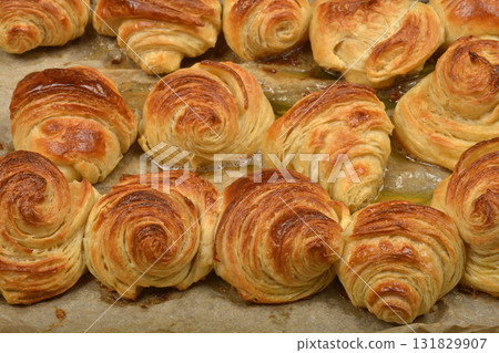 Freshly Baked Croissants 131829907