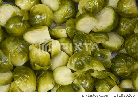 Steamed Brussels Sprouts Close-up Steamed Brussels Sprouts Close-up 131830269