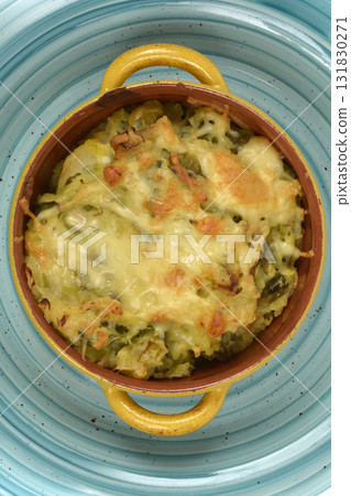 Brussels Sprout, Potato, and Cheese Gratin Brussels Sprout, Potato, and Cheese Gratin 131830271