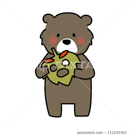 戴著落葉面具的熊 戴著落葉面具的熊 131830301