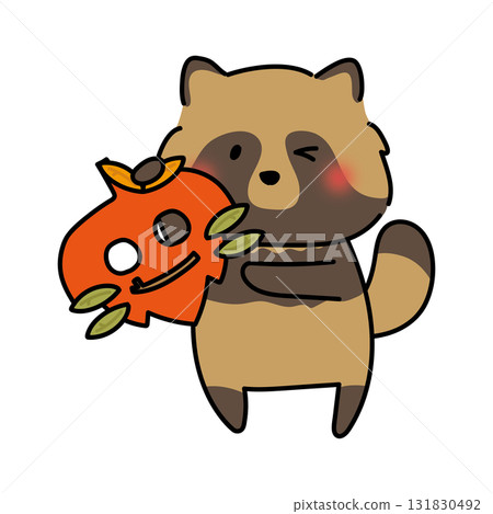 戴著落葉面具的狸貓 戴著落葉面具的狸貓 131830492