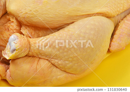 Raw Chicken Thigh and Skin Detail 131830640