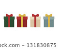 Christmas color gift box vector illustration material set 131830875
