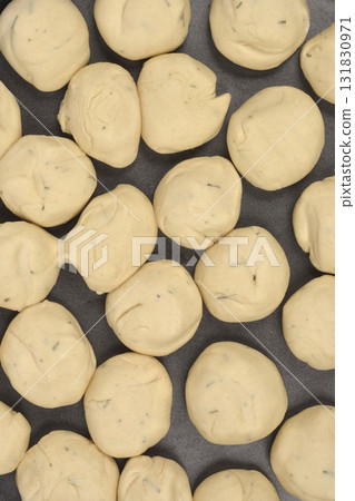 Raw Herb Dough Balls 131830971
