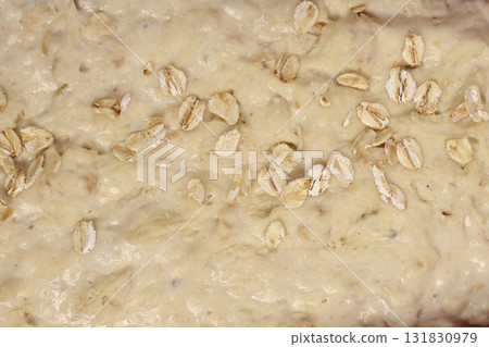 Oatmeal Bread Dough Macro Oatmeal Bread Dough Macro 131830979