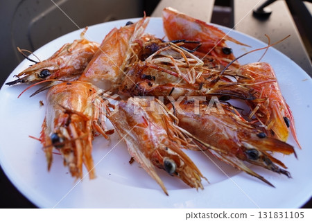 Savory Grilled Shrimp Heads, a Delicious Delicacy 131831105