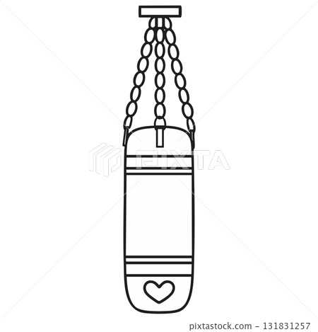 Hanging Punching Bag Outline Illustration Isolated Training Equipment Hanging Punching Bag Outline Illustration Isolated Training Equipment 131831257