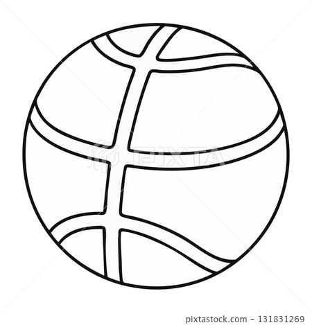 Basketball Outline Illustration Isolated Sport Ball Basketball Outline Illustration Isolated Sport Ball 131831269