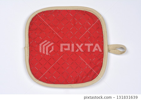 Red Quilted Potholder Isolated Red Quilted Potholder Isolated 131831639