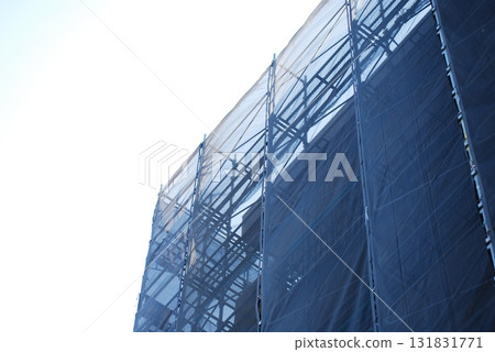Construction site scaffolding 131831771