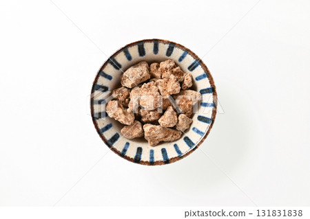 Processed brown sugar made from sugarcane grown in Okinawa 131831838