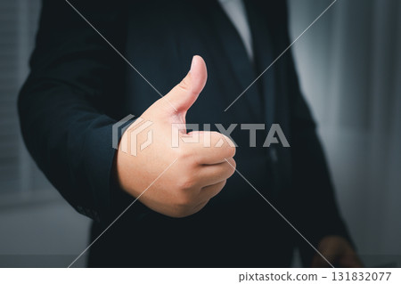 Positive gesture business hand signal office professional environment close-up communication concept Positive gesture business hand signal office professional environment close-up communication concept 131832077