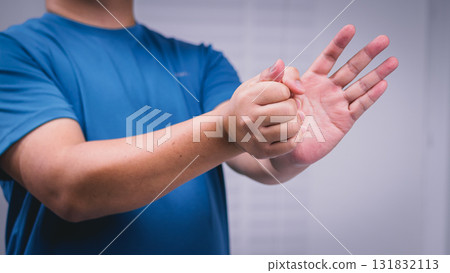 Self-care hand massage therapy for pain relief and wellness indoor setting focus body healing Self-care hand massage therapy for pain relief and wellness indoor setting focus body healing 131832113