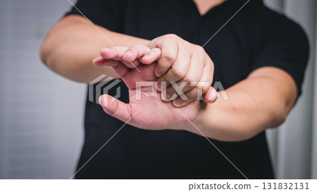 Self-care hand massage therapy for pain relief and wellness body health at home 131832131